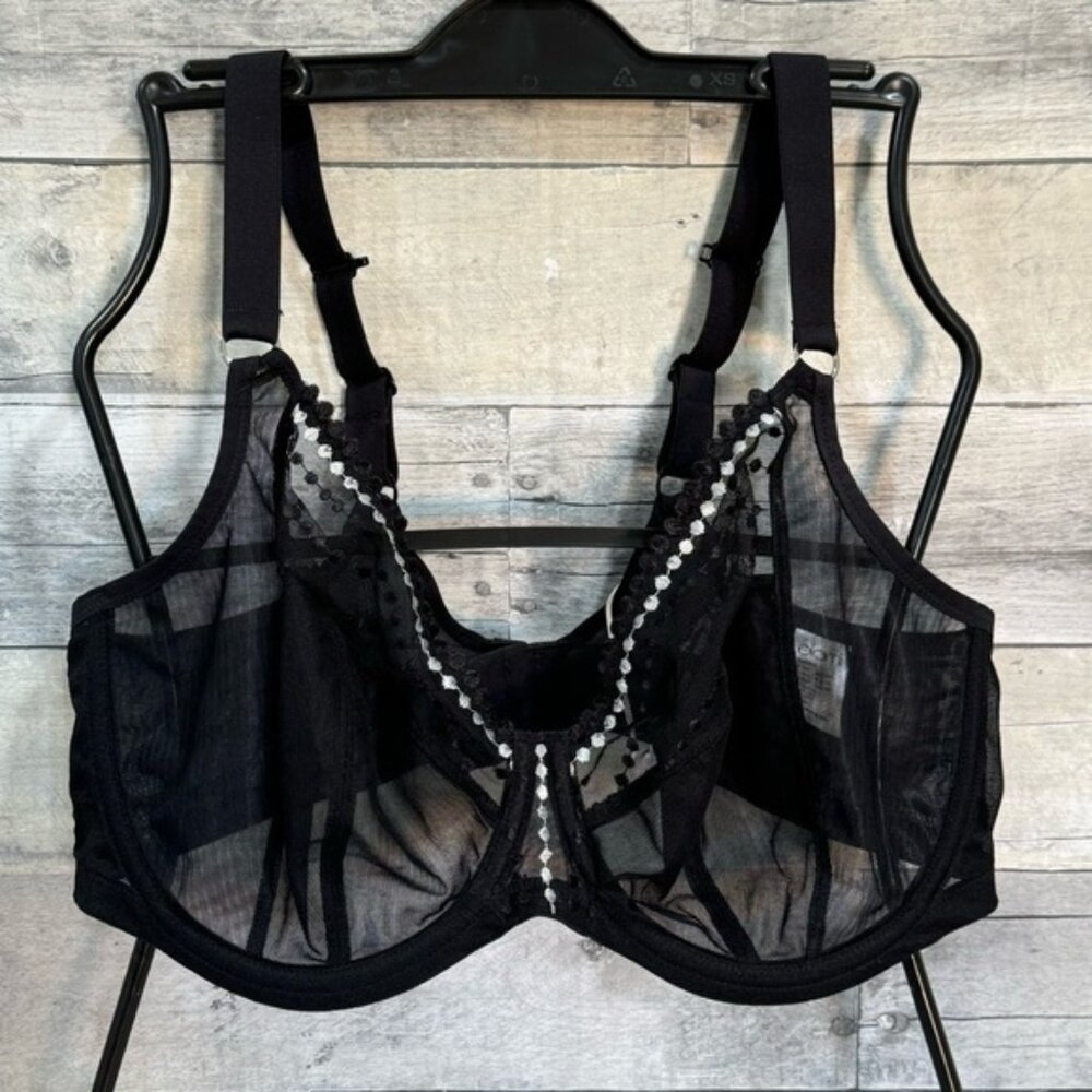 ELOMI Matilda Full Figure Underwire Bra - Black - Sz - 38H .US / 38FF .UK